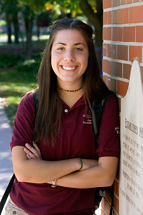 smiling college student