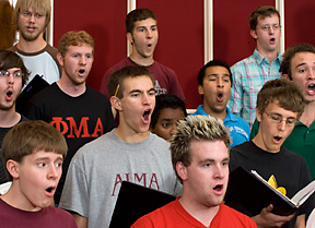 college choir singing