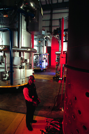 Industrial plant and worker, detroit industrial photographer